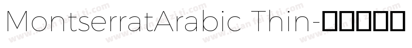MontserratArabic Thin字体转换